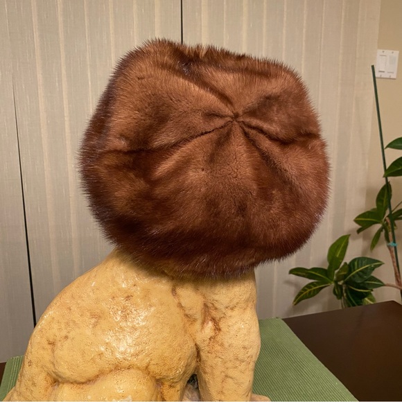 Vintage Mink Brown Fur Hat - Picture 3 of 9